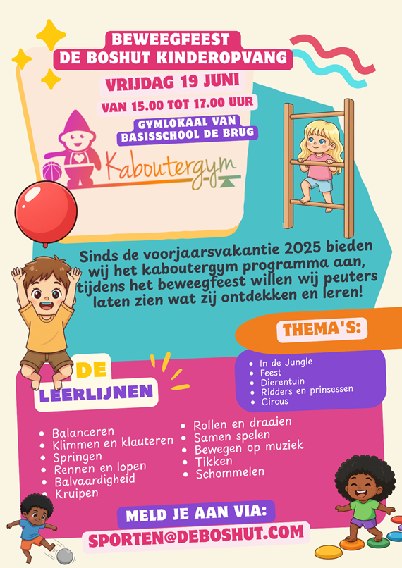 Beweegfeest flyer